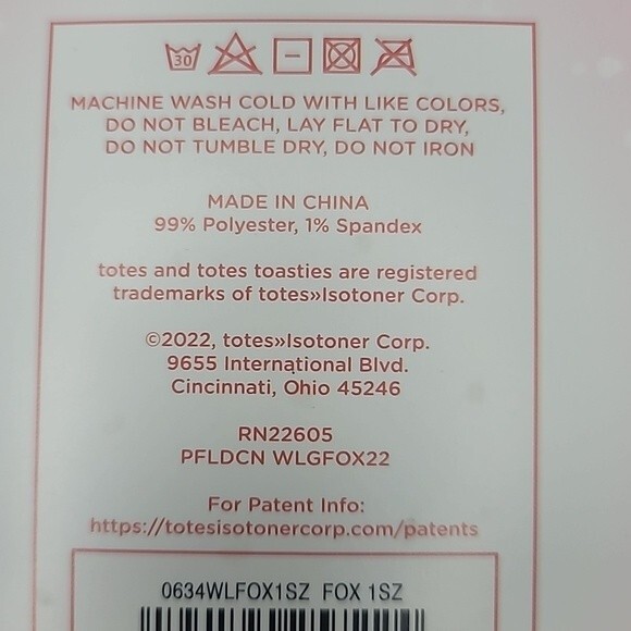 Totes toasties Super Soft Slipper Socks Slip Resistant Tread One Size Fox Theme - Picture 3 of 7